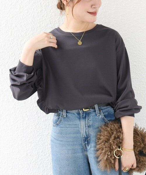 SHIPS / シップス Tシャツ | 《予約》【WEB限定】〈洗濯機可能〉オーガニックコットン フリル ロングスリーブ TEE | 詳細21