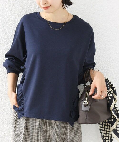 SHIPS / シップス Tシャツ | 《予約》【WEB限定】〈洗濯機可能〉オーガニックコットン フリル ロングスリーブ TEE | 詳細30