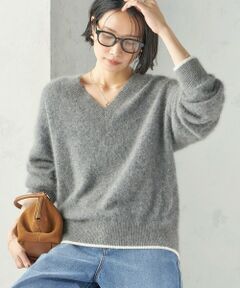 SHIPS / シップス ニット・セーター | 《予約》〈手洗い可能〉フォックス ラメ Vネック ニット