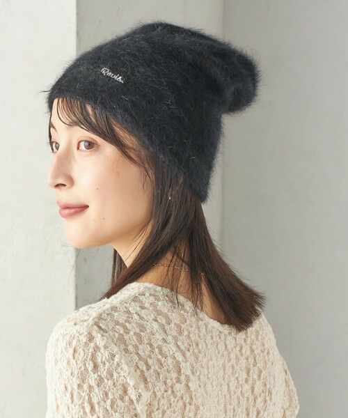 SHIPS / シップス ニットキャップ | 《予約》Revis: アンゴラ混 ニット ビーニー（ブラック）