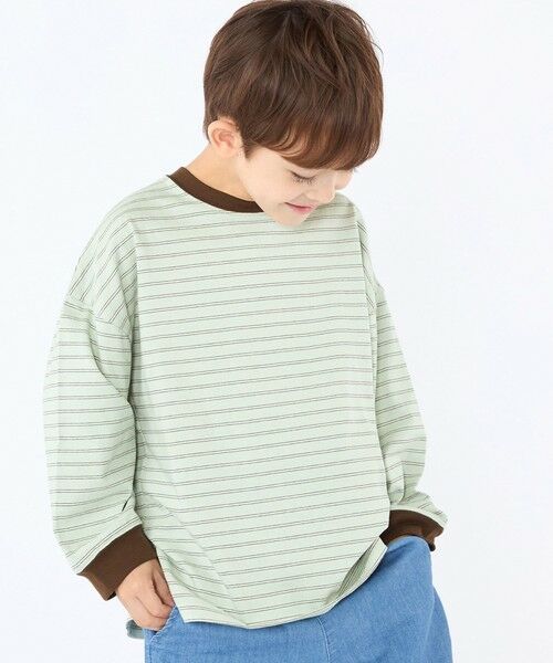 SHIPS / シップス Tシャツ | 【SHIPS KIDS別注】THYARD:100〜130cm / マルチボーダー ロングスリーブ Tシャツ | 詳細17