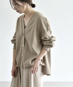 SHIPS / シップス カーディガン・ボレロ | 《予約》〈手洗い可能〉カットジョーゼット Vネック ワイド カーディガン