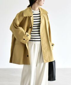 SHIPS / シップス ステンカラーコート | 《予約》ステンカラー コクーン ハーフ コート