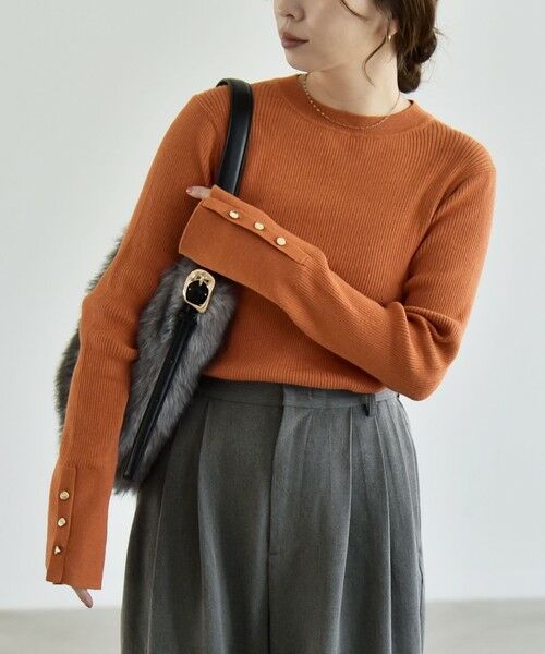 SHIPS / シップス ニット・セーター | 《予約》〈手洗い可能〉カシミヤ ミックス クルーネック ニット プルオーバー（オレンジ）