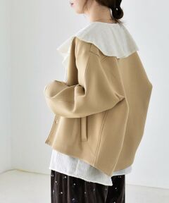 SHIPS / シップス ブルゾン | 《予約》〈手洗い可能〉ダンボール ノーカラー コクーン ジャケット ブルゾン