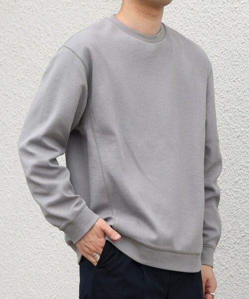 SHIPS / シップス カットソー | 〈洗濯機可能〉カルゼ ダブルフェイス クルーネック カットソー◆ | 詳細5