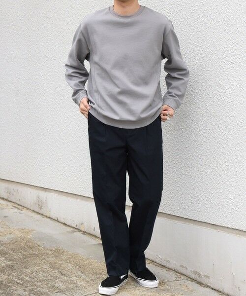 SHIPS / シップス カットソー | 〈洗濯機可能〉カルゼ ダブルフェイス クルーネック カットソー◆ | 詳細1