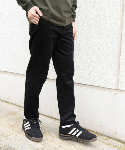 SHIPS / シップス その他パンツ | 〈洗濯機可能〉コーデュロイ スリム ストレッチ アンクル テーパード イージーパンツ◆(ブラック)