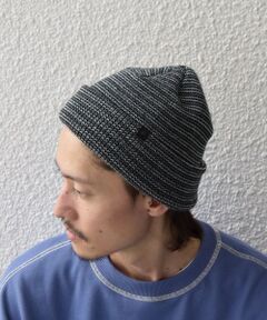 SHIPS / シップス ニットキャップ | マルチ ボーダー ワンポイント ピスネーム ワッチキャップ◆