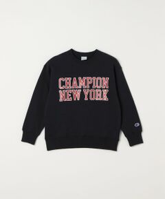 SHIPS / シップス スウェット | Champion: クルーネック カレッジライク プリント ロゴ スウェット<KIDS>