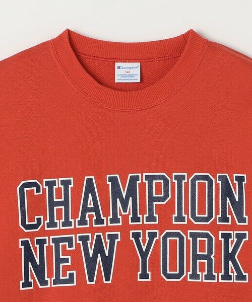 SHIPS / シップス スウェット | Champion: クルーネック カレッジライク プリント ロゴ スウェット<KIDS> | 詳細5