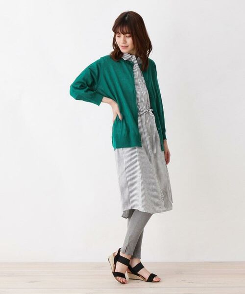 セール 洗濯機可 らくリネン クルーネックカーディガン カーディガン ボレロ Shoo La Rue シューラルー ファッション通販 タカシマヤファッションスクエア