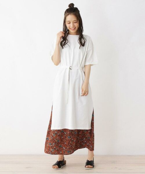 セール 2点セット 綿tシャツワンピース スカートセット ミニ丈 ひざ丈ワンピース Shoo La Rue シューラルー ファッション通販 タカシマヤファッションスクエア