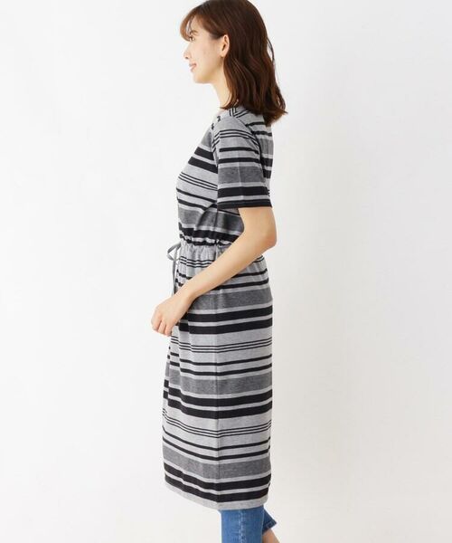 セール コットン混ランダムボーダーtシャツワンピ ミニ丈 ひざ丈ワンピース Shoo La Rue シューラルー ファッション通販 タカシマヤファッションスクエア