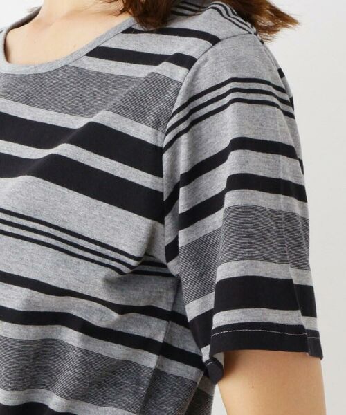 セール コットン混ランダムボーダーtシャツワンピ ミニ丈 ひざ丈ワンピース Shoo La Rue シューラルー ファッション通販 タカシマヤファッションスクエア