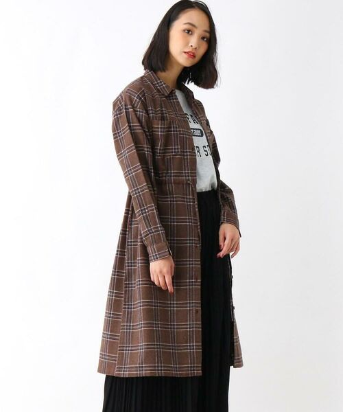 セール ウエストコードチェック柄シャツワンピース ミニ丈 ひざ丈ワンピース Shoo La Rue シューラルー ファッション通販 タカシマヤファッションスクエア