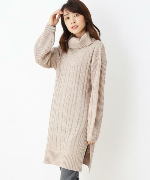 セール ケーブル編みオフタートルニットワンピース ニット セーター Shoo La Rue シューラルー ファッション通販 タカシマヤファッションスクエア