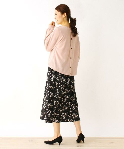 セール M L バックボタン花柄ドッキングワンピース ミニ丈 ひざ丈ワンピース Shoo La Rue シューラルー ファッション通販 タカシマヤファッションスクエア