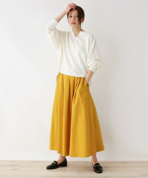 セール M L ベルト付ボリュームチノロングスカート ロング マキシ丈スカート Shoo La Rue シューラルー ファッション通販 タカシマヤファッションスクエア
