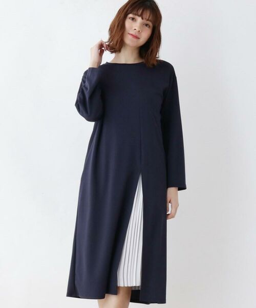 セール M L 2点セット スリットプリーツセットワンピース ミニ丈 ひざ丈ワンピース Shoo La Rue シューラルー ファッション通販 タカシマヤファッションスクエア