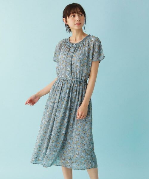 M L 花柄シフォンワンピース ミニ丈 ひざ丈ワンピース Shoo La Rue シューラルー ファッション通販 タカシマヤファッションスクエア