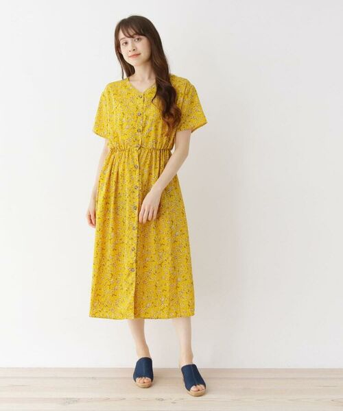 M Ll 2wayフラワー柄vネックワンピース ミニ丈 ひざ丈ワンピース Shoo La Rue シューラルー ファッション通販 タカシマヤファッションスクエア