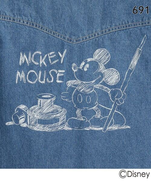 セール Disney ディズニー ミッキーマウス デザイン デニムシャツ シャツ ブラウス Shoo La Rue シューラルー ファッション通販 タカシマヤファッションスクエア