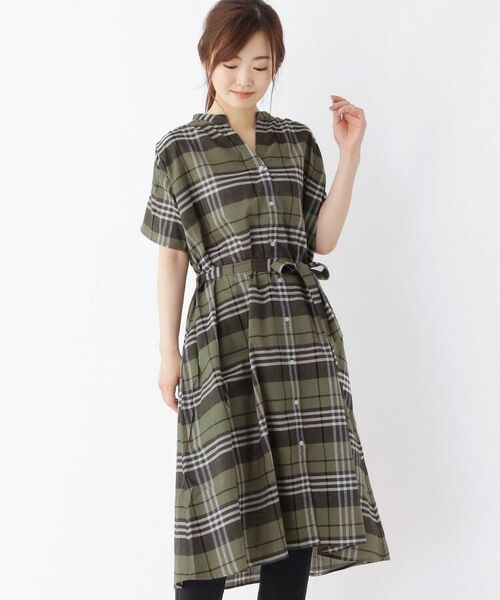 セール M 3l ガーゼシャツワンピース ミニ丈 ひざ丈ワンピース Shoo La Rue シューラルー ファッション通販 タカシマヤファッションスクエア