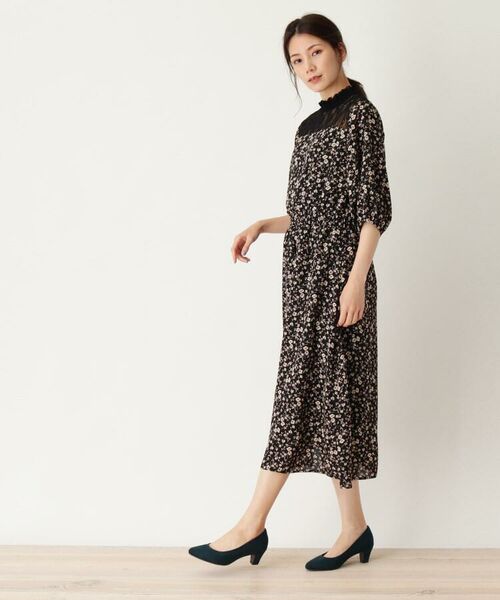 S L レース切替花柄ワンピース ミニ丈 ひざ丈ワンピース Shoo La Rue シューラルー ファッション通販 タカシマヤファッションスクエア
