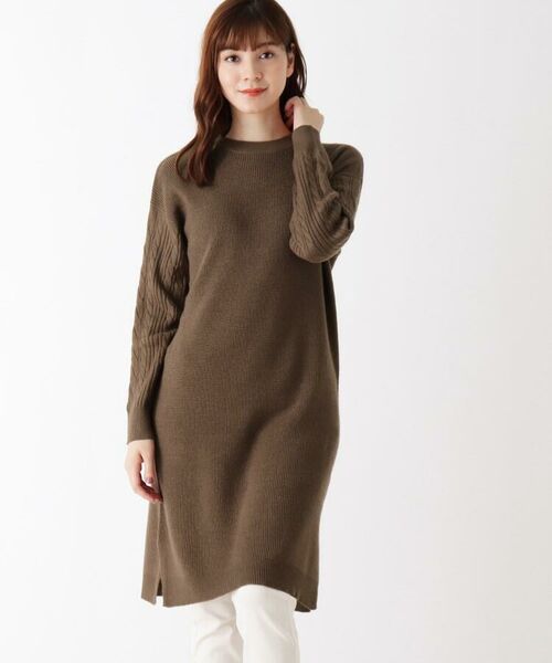 セール M 3l 洗濯機で洗えて毛玉になりにくい 畦ニットワンピース ミニ丈 ひざ丈ワンピース Shoo La Rue シューラルー ファッション通販 タカシマヤファッションスクエア