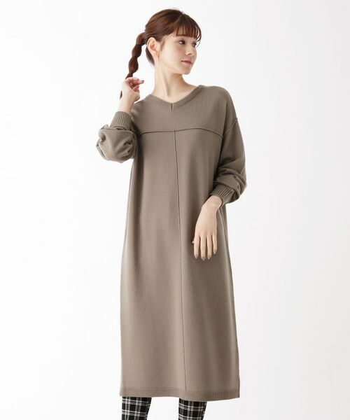 M Ll 洗濯機で洗えて毛玉になりにくい 2wayスリットニットワンピース ミニ丈 ひざ丈ワンピース Shoo La Rue シューラルー ファッション通販 タカシマヤファッションスクエア