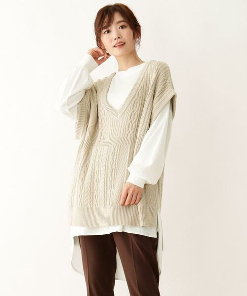 Tワンピ付きゆるニットベストセット ミニ丈 ひざ丈ワンピース Shoo La Rue シューラルー ファッション通販 タカシマヤファッションスクエア