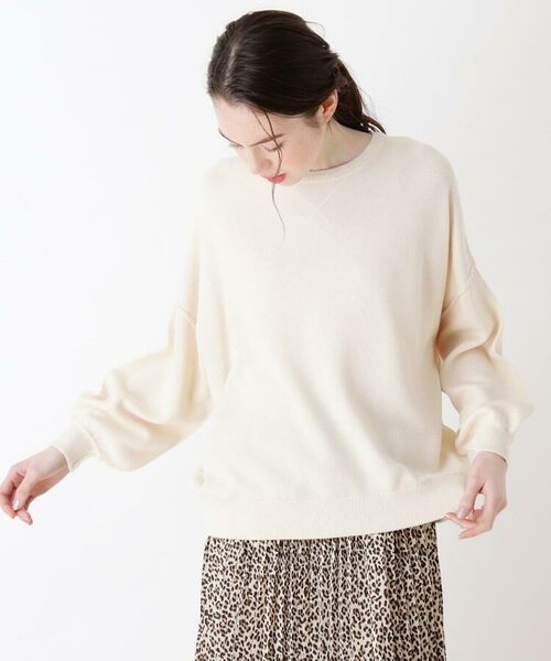 セール 洗濯機で洗えて毛玉になりにくい スウェットライクニット ニット セーター Shoo La Rue シューラルー ファッション通販 タカシマヤファッションスクエア