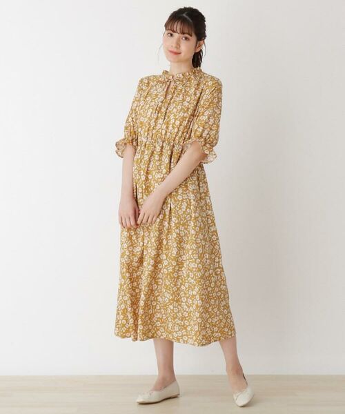 S L 花柄前リボンワンピース ロング マキシ丈ワンピース Shoo La Rue シューラルー ファッション通販 タカシマヤファッションスクエア