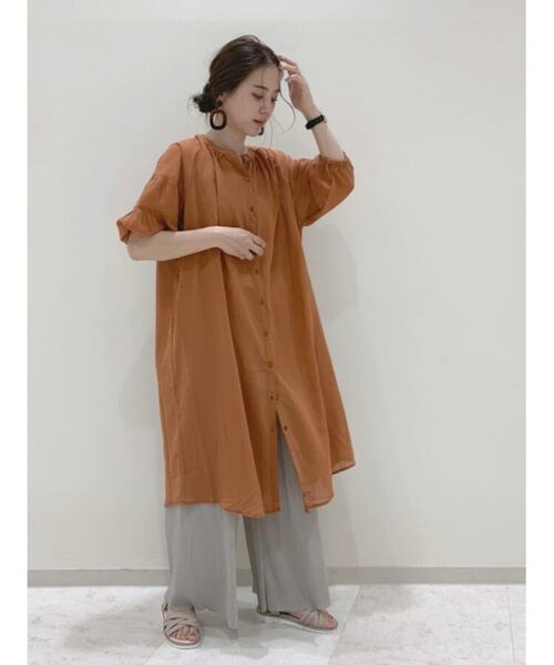 セール 袖ボリューム綿シフォンワンピース ロング マキシ丈ワンピース Shoo La Rue シューラルー ファッション通販 タカシマヤファッションスクエア