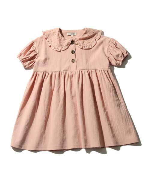 セール 90 130cm レース衿ギャザー切替ワンピース ミニ丈 ひざ丈ワンピース Shoo La Rue シューラルー ファッション通販 タカシマヤファッションスクエア