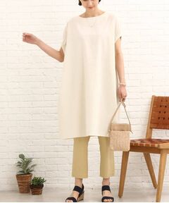 SHOO・LA・RUE / シューラルー ミニ丈・ひざ丈ワンピース | ◆【洗濯機可/麻混】フレンチリネン ドルマンワンピース