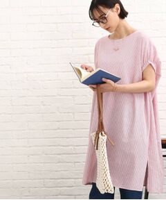 SHOO・LA・RUE / シューラルー ミニ丈・ひざ丈ワンピース | ◆【洗濯機可/麻混】フレンチリネン ドルマンワンピース