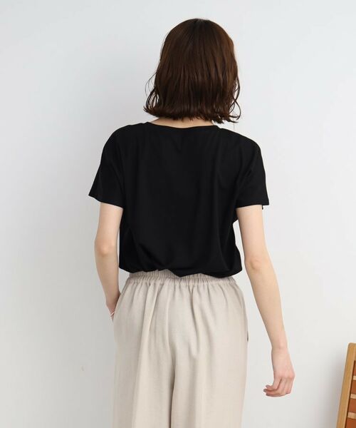 SHOO・LA・RUE / シューラルー Tシャツ | 【接触冷感】とろみ素材で体型カバー 裾タックTシャツ | 詳細12