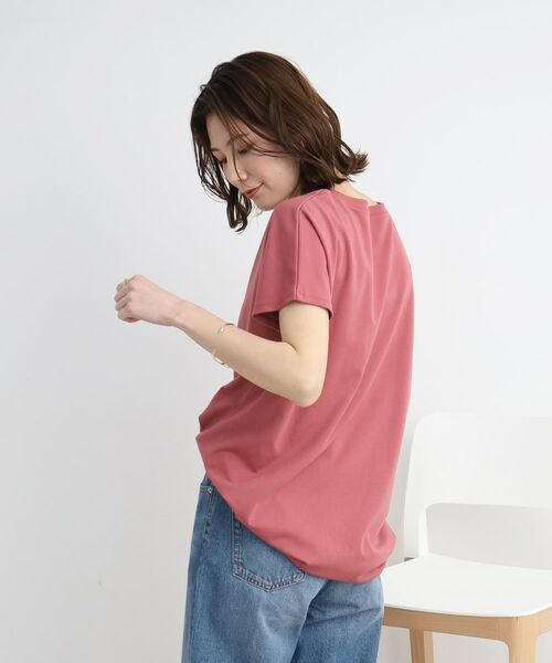 SHOO・LA・RUE / シューラルー Tシャツ | 【接触冷感】とろみ素材で体型カバー 裾タックTシャツ | 詳細17