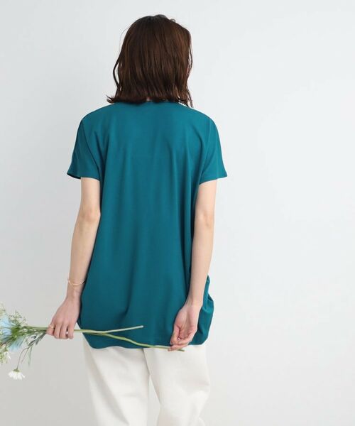 SHOO・LA・RUE / シューラルー Tシャツ | 【接触冷感】とろみ素材で体型カバー 裾タックTシャツ | 詳細24