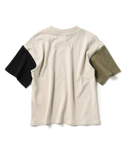 SHOO・LA・RUE / シューラルー Tシャツ | 【110-140cm/接触冷感】袖配色ワイドTシャツ | 詳細2