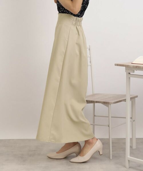 SHOO・LA・RUE / シューラルー ロング・マキシ丈スカート | 【きれいな裾の広がりで綺麗シルエット】ポプリンタックスカート | 詳細17