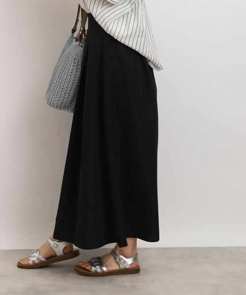 SHOO・LA・RUE / シューラルー ロング・マキシ丈スカート | 【きれいな裾の広がりで綺麗シルエット】ポプリンタックスカート | 詳細5