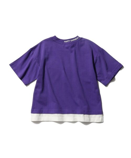 SHOO・LA・RUE / シューラルー Tシャツ | 【110-140cm】裾レイヤード衿ロゴ半袖Tシャツ | 詳細2