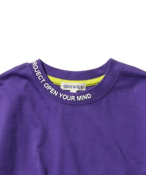 SHOO・LA・RUE / シューラルー Tシャツ | 【110-140cm】裾レイヤード衿ロゴ半袖Tシャツ | 詳細3