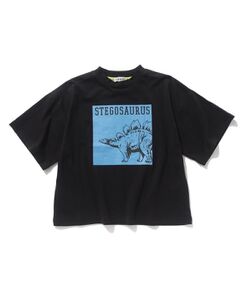 【110-140cm/接触冷感】五分袖BIGプリントTシャツ