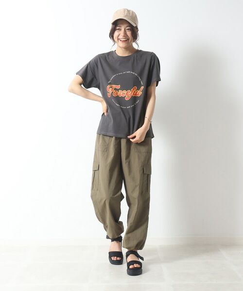 SHOO・LA・RUE / シューラルー Tシャツ | 【接触冷感/プチプラ】大人のアクティブコーデに！ ベーシックプリント アソートTシャツ | 詳細11