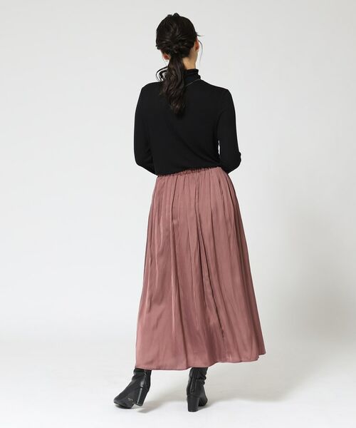 SHOO・LA・RUE / シューラルー ロング・マキシ丈スカート | 女性らしさあふれる サテンギャザースカート | 詳細11