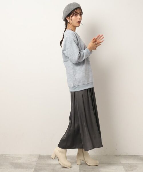 SHOO・LA・RUE / シューラルー ロング・マキシ丈スカート | 女性らしさあふれる サテンギャザースカート | 詳細3